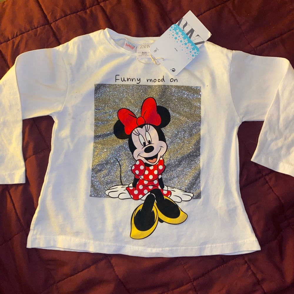 Funny Mood On Minnie Mouse long sleeve T-shirt by Zara
